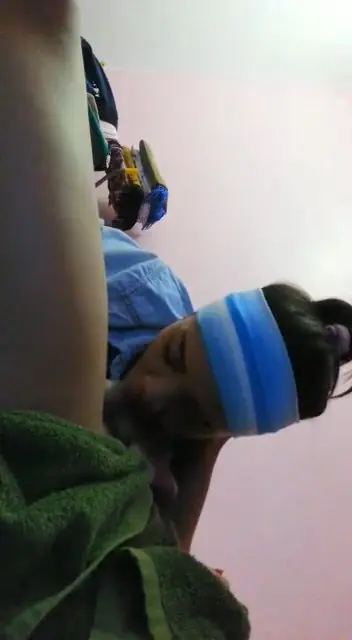 ABG Bandana Biru Nyepong Panas Viral Indo backdrop