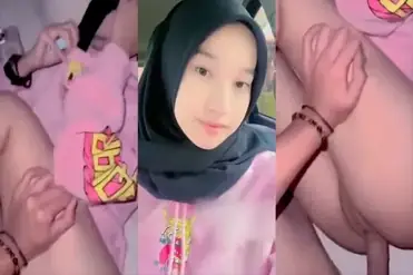 Jilbab Sweater Pink Yang Lagi Viral Di Twitter poster