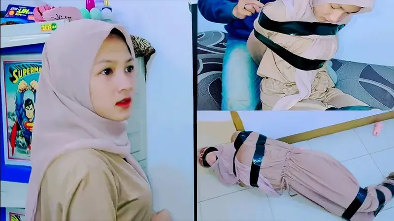Salwa Gadis Jilbab Main Liar Outdoor backdrop